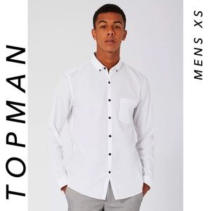 Topman White Slim Button Down Smart Shirt